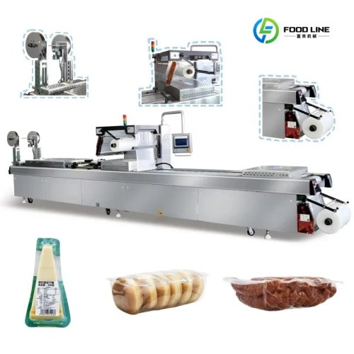 FL Customized Máy đóng gói thermoforming hút chân không công nghiệp tự động hoàn toàn cho thịt và phô mai