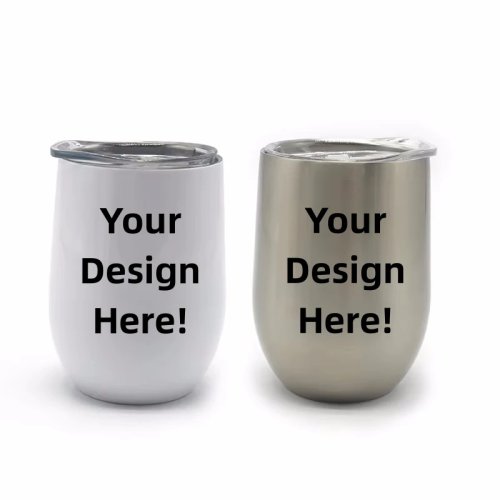 Gobelet d'apprentissage (sippy) en inox isolant sous vide à double paroi avec couvercle – prêt pour sublimation, blanc/argent, personnalisable, cadeau DIY