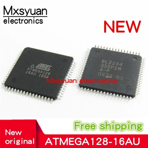 10–100 قطعة ATMEGA128-16AU (ATmega128A) متحكم دقيق TQFP64 16MHz - جديد أصلي