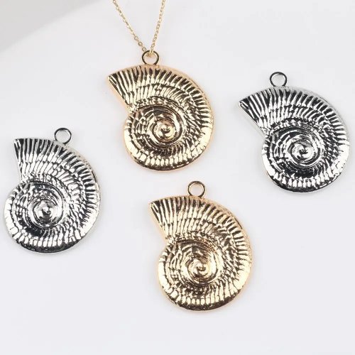 10er-Set Muschel-Anhänger 33×26 mm, Zinklegierung – für DIY Halskette, Armband, Ohrringe