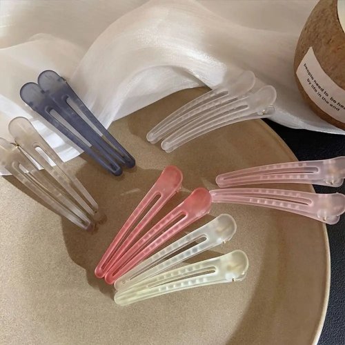 Presilhas bico-de-pato foscas para cabelo feminino, cores candy - ganchos mini