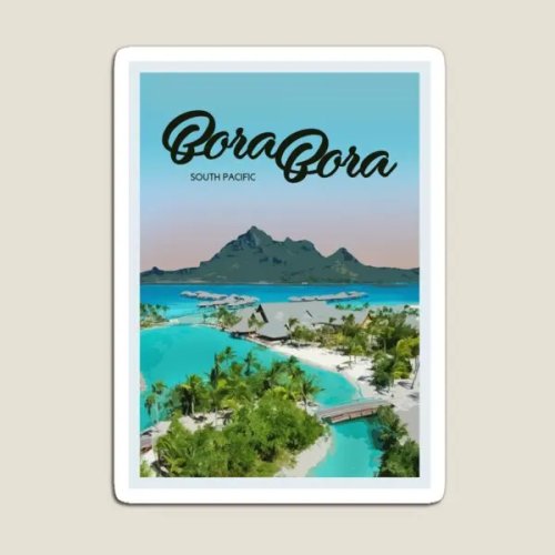 Zabawka magnetyczna Bora Bora na lodówkę - Kolorowe naklejki dla dzieci, urocza dekoracja kuchni