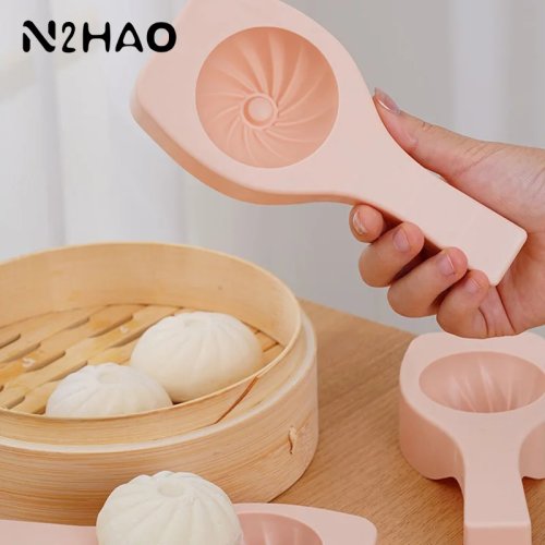 Molde manual para baozi (bollo al vapor) – prensa para hacer bollos rellenos