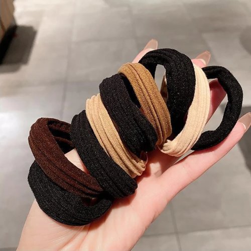 10 Pcs Ikat Rambut Elastis Tanpa Jahitan – Karet Ponytail Tahan Lama untuk Wanita & Anak Perempuan