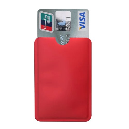 10 pcs Sleeve Kartu Anti-Scan RFID — Pelindung Kartu Kredit/KTP dari Folio Aluminium (Warna Acak)