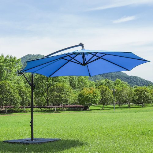 Dù năng lượng mặt trời bằng nhôm, bền và di động cho sân vườn/ban công