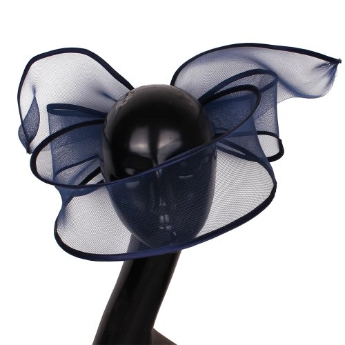 Fascinator haarclip 2025 – Groot crinoline-hoedje voor bruiloft, kerk, bruid en feestje