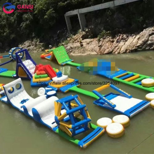 Công viên nước phao nổi khổng lồ cho người lớn — Trò chơi thể thao dưới nước cho biển và hồ
