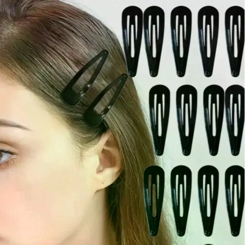 20/40 Pcs Jepit Rambut Hitam 2 Inci Aksesoris Rambut Wanita dan Anak, Jepit Logam Dekoratif