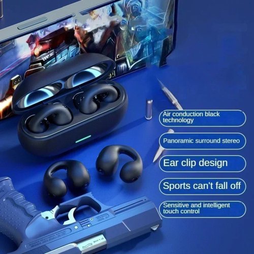 Bezprzewodowe sportowe słuchawki przewodnictwa kostnego T75, Bluetooth 5.3, HiFi, wodoodporne, TWS