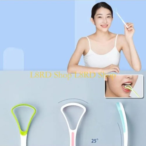 L8RD Limpiador de lengua de silicona – Cepillo raspador para aliento fresco