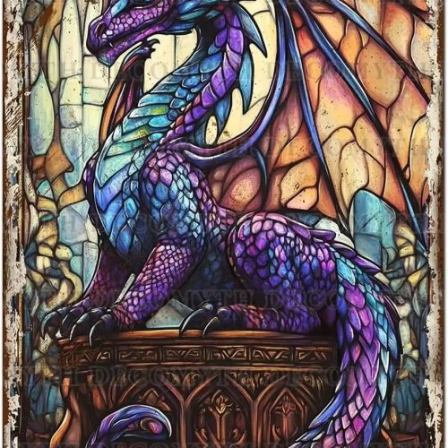Vintage Gothic Dragon Metal Tin Sign — Retro Fantasy Wall Art for Home, Bedroom & Man Cave, Gift