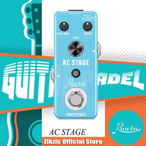 Pedal simulador acústico analógico para guitarra — efeito acústico para guitarra elétrica, compatível com piezo, para palco (Standard/Jumbo)