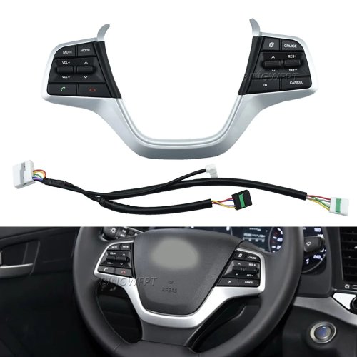 Botonera de volante: control de audio/volumen y control de crucero para Hyundai Elantra 1.6L 2016–2018