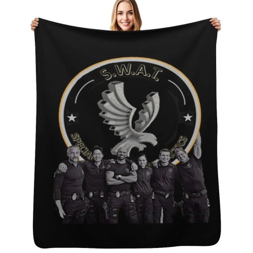 Plaid SWAT 3D Team, douillet et moelleux, couverture déco pour canapé et lit