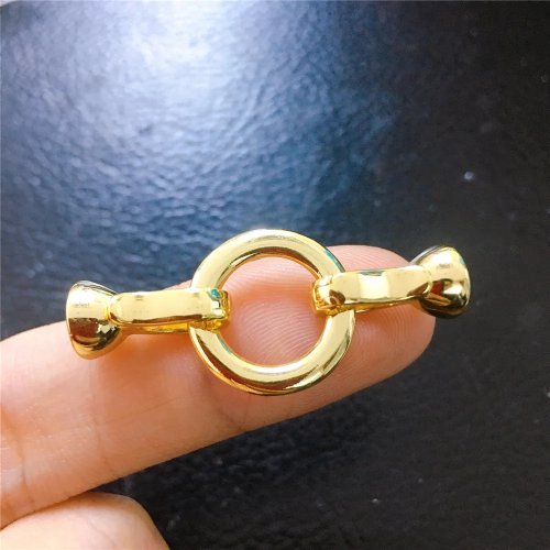 Al por mayor: cuentas de piedra natural y accesorios para bisutería — conectores/cierres metálicos plata/oro