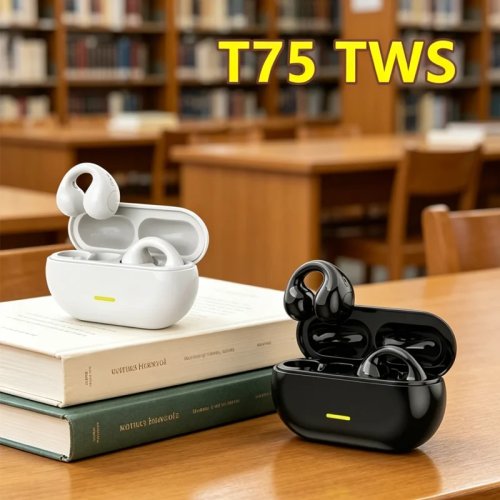 Auriculares TWS Bluetooth 5.3 Inalámbricos Air Conduction de Clip, Cancelación de Ruido, Llamadas HD, Deportivos y Gaming