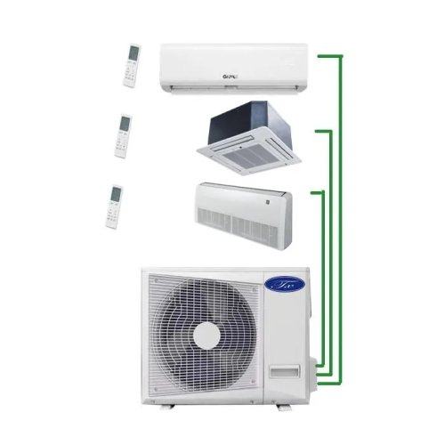 Aire acondicionado central VRF V8 25,2 kW (≈86.000 BTU) Multi‑split inverter con función de deshielo automático y control inteligente