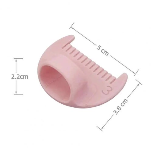Penggaris jahit 5cm dengan panduan ibu jari, plastik portabel untuk quilting & menjahit - 2/4 pcs