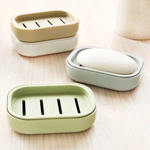 Hộp Đựng Xà Phòng Đôi Sáng Tạo - Hộp Xà Phòng Nhựa Di Động Cho Phòng Tắm và Nhà Bếp