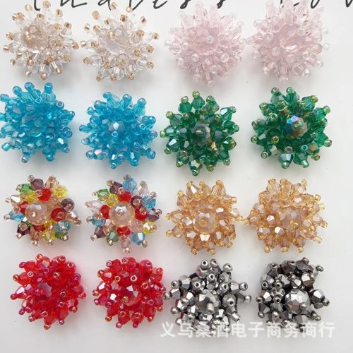 Crystal Beaded Flower Cluster Shoe Charm for Crocs Jelly Shoes - DIY 3D Buckle Decoration