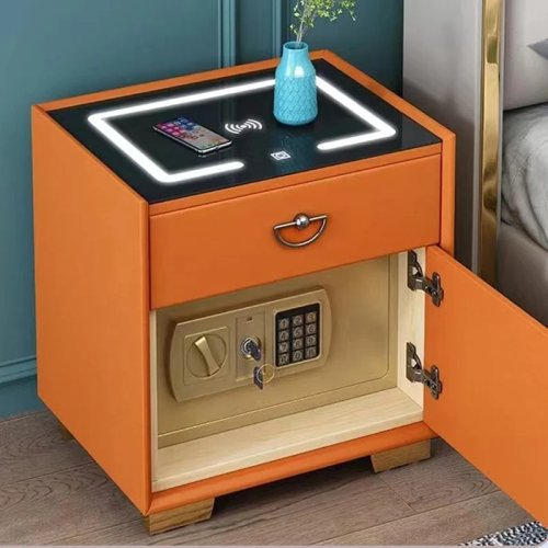 Buró multifuncional con cargador USB y cerradura inteligente — cajón bloqueable