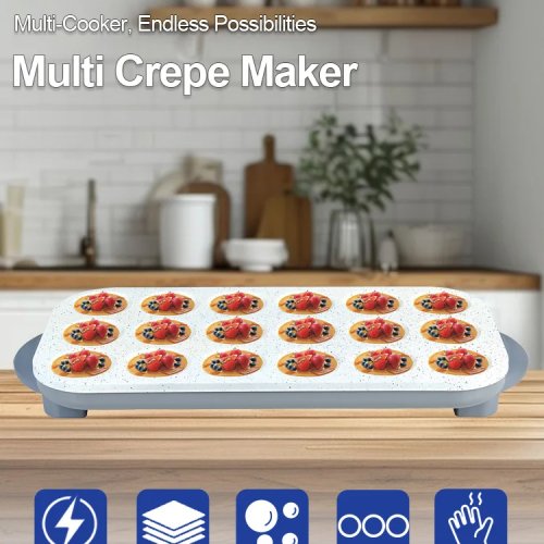 Pembuat Crepe Multi Sonifer SF-6126 1350W Pembuat Pancake Elektrik Multifungsi Pemanas Cepat untuk Dapur Rumah