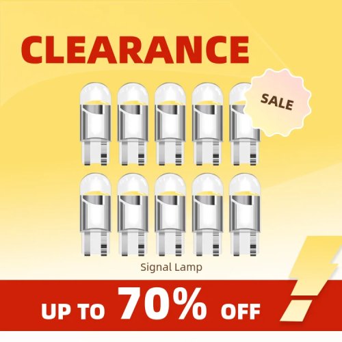 Pack 10 Lâmpadas LED T10 W5W WY5W COB - luzes de matrícula, estacionamento, tecto e leitura para carro