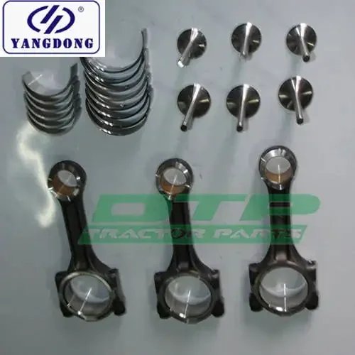 Kit pièces moteur diesel Yangdong Y380/Y385 — coussinets principaux, soupapes d'admission et d'échappement, ensemble bielle