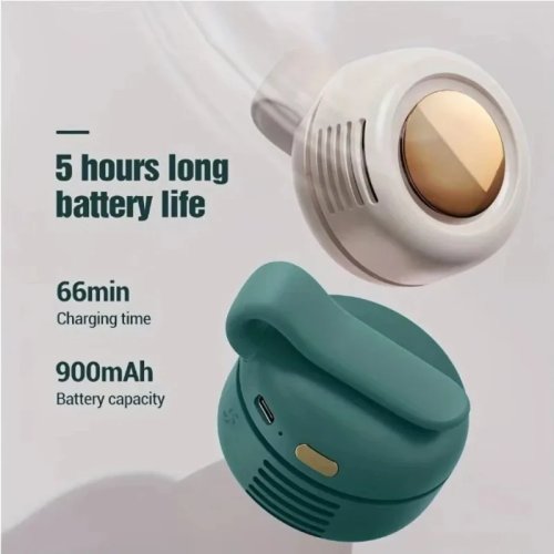Ventilador Mini Portátil Sin Aspas, 3 Velocidades, Clip para Cintura/Camiseta, Ventilador Eléctrico Silencioso para Viajes y Exteriores