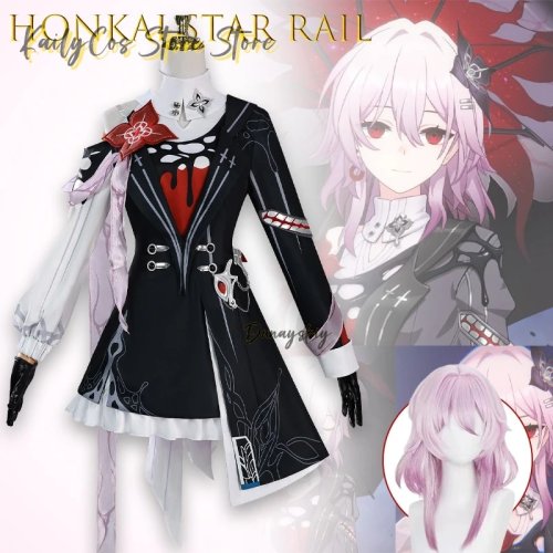 زي كوسبلاي March 7th (Evernight) من Honkai: Star Rail للبالغين - زي شخصية أنمي/لعبة للحفلات والهالووين