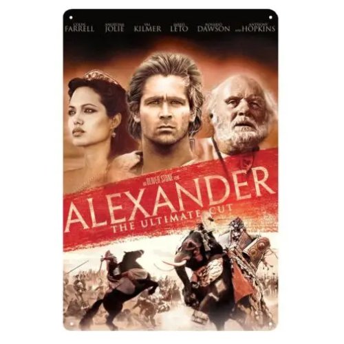 Plaque en métal du film Alexander Collin Farrell - Panneau en fer blanc collection 20x30cm