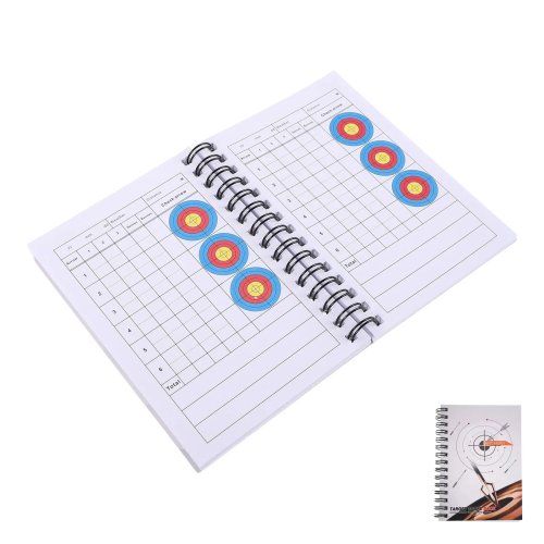 Spiral-Notizbuch Bogenschießen — Taschen-Scorekarte für Training & Turnier