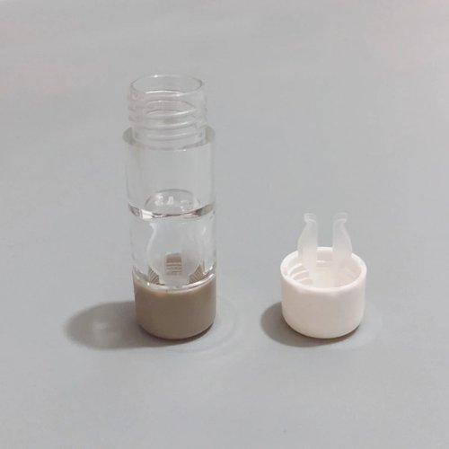 Estojo mini portátil para lentes de contacto - Recipiente transparente para imersão, 5 cores