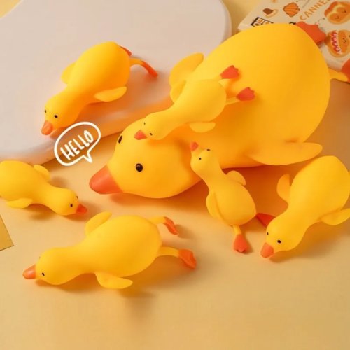 Squishy Elástico Pato/Ganso — Brinquedo anti‑stress macio para apertar, sensorial, presente para crianças e adultos