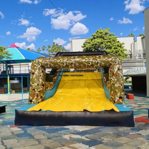 Aufblasbarer Hindernisparcours 13,4×4,3 m – Outdoor-Hüpfburg für Kinder und Erwachsene
