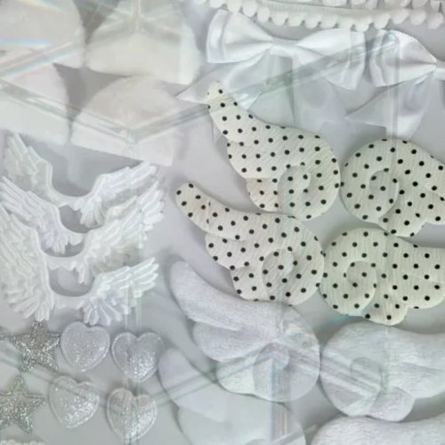 Набір мереживних аплікацій DIY — Gothic Lolita бантики для листівок, сумок та рукоділля
