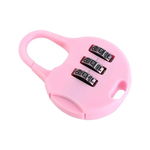 Candado de combinación plástico 3 dígitos para maleta, mochila, gimnasio y cajón