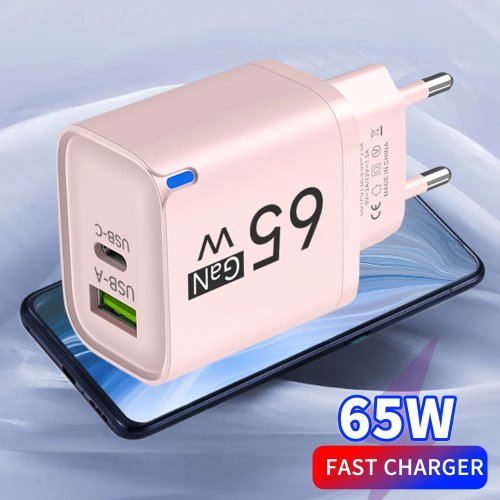 Зарядний пристрій 65W швидке заряджання для iPhone 14 13, Xiaomi, Huawei, Samsung, OnePlus