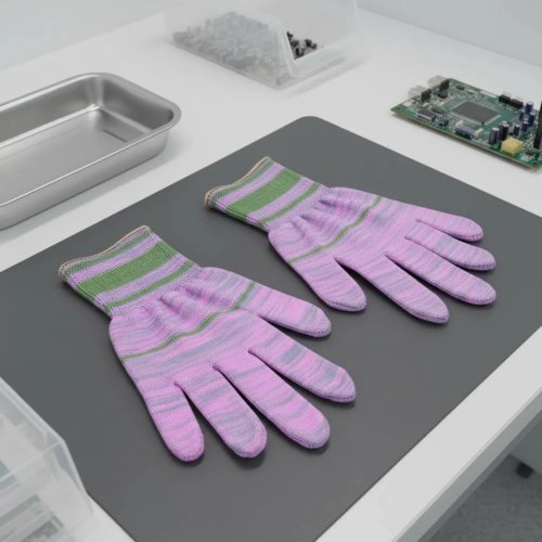 Guantes de trabajo tejidos, transpirables, dos colores, resistentes a la abrasión, alta agilidad, para mecánica y jardinería