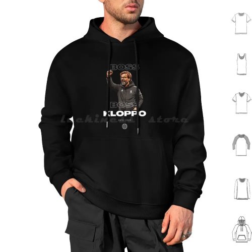 Sudadera con capucha Jürgen Klopp manga larga – Fan del Liverpool, entrenador de fútbol (celebración de Salah)