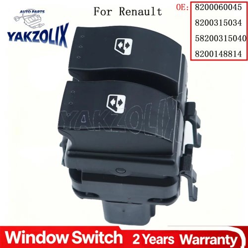 Interruttore alzacristalli elettrico lato guida (comando principale) per Renault Megane/Laguna/Clio/Espace/Trafic/Scenic - 8200315034