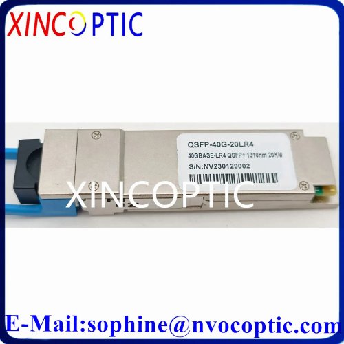 Transceptor ótico 40G QSFP+ LR4 20 km LC SM 1310 nm para Mikrotik, TP-Link