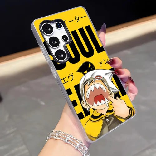 Etui jelly z motywem anime "Soul Eater", odporne na wstrząsy, do Samsung Galaxy A56/A14 5G/A34/A36/A33/A26/A16 — miękka osłona TPU