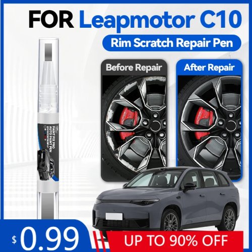 قلم طلاء لمسة لإطارات العجلات لسيارة Leapmotor C10 2024-2025 – أسود، إزالة الخدوش، ملحقات السيارة DIY