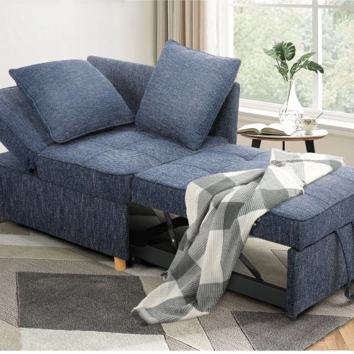 Sofa Bed Ottoman Lipat 4-in-1 — Kursi Serbaguna dengan 5 Sandaran yang Bisa Diatur
