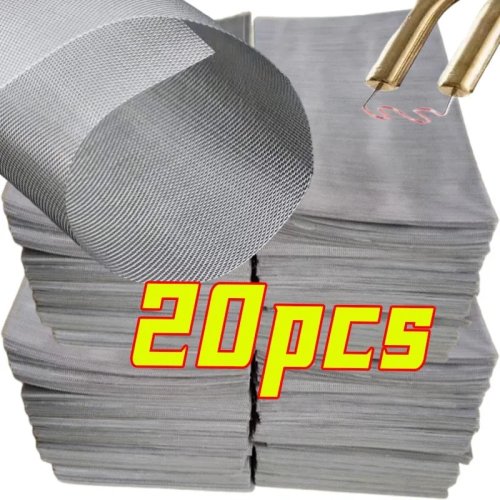 Lưới sửa chữa inox 15x20cm cho cản xe — lưới dây hàn vá vết nứt nhựa, thân xe và khe thông gió nắp capo