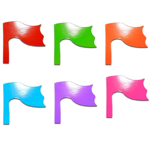 Magnesy w kształcie flagi 30 mm, kolorowe — mini czerwone znaczniki magnetyczne do tablicy/lodówki, do nauczania