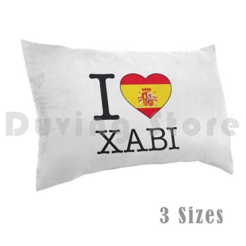 غطاء وسادة «I Love Xabi» - لمشجعي كرة القدم (إسبانيا)