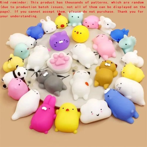 Набор 5-50 Kawaii Mochi Squishies — Мягкие антистресс-сквиши в виде животных, сенсорные игрушки, сувениры для праздников и школьные награды